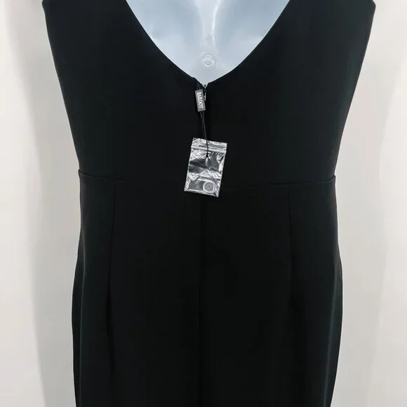 Revolve Bardot Kristen Flounce Peplum Bodycon Sleeveless Midi Dress Black 8 Med - Picture 10 of 12